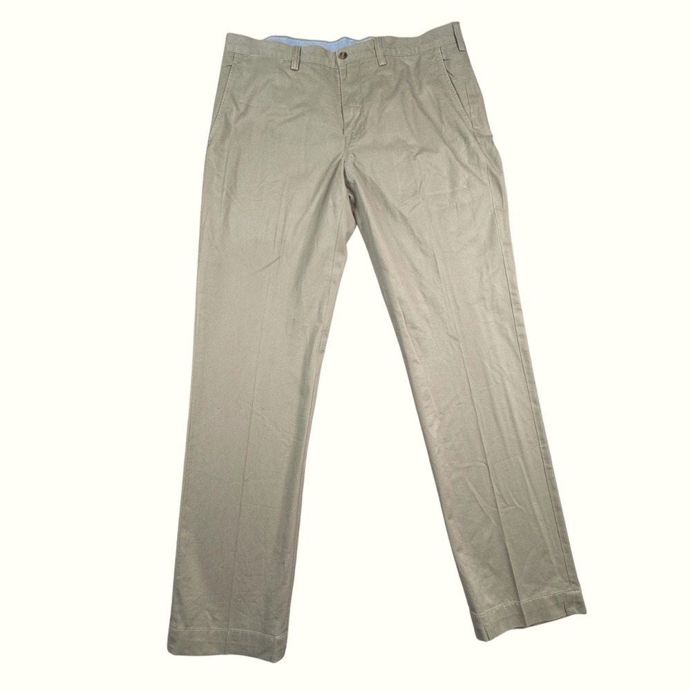 Polo Ralph Lauren‎ Mens Khaki Stretch Straight Fit Chino Pants Tan W38xL32